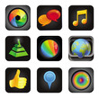 vector application square icons