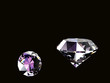Diamonds  on black  background