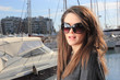 Young woman on the port