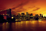 Brooklyn Bridge and Manhattan at sunset, New York - Fine Art prints