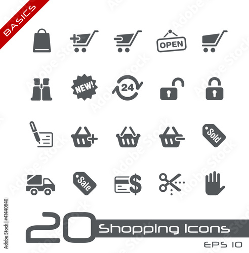 Vector: Shopping Icons // Basics Shopping Icons // Basics