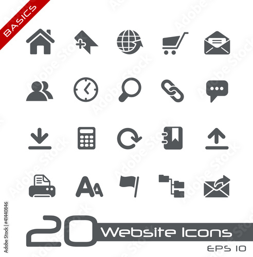 Vector: Web site Icons // Basics Web site Icons // Basics