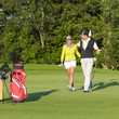 vergnügte Golfer