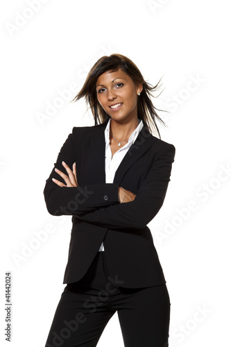 Photo: businesswoman with arms crossed businesswoman with arms crossed