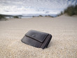 Billfold on the beach