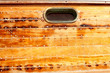 boat oval porthole in wooden hull