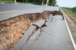 Craced asphalt road