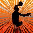 volando con el balon