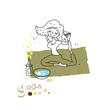 Healthy Lifestyle. Woman in suit practice yoga and relax. Healthy Lifestyle. Woman in suit practice yoga and relax.