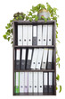Wooden office cabinet with paper documents files