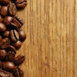 Coffee beans on wood