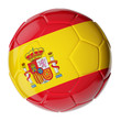 Soccer ball. Flag of Spain