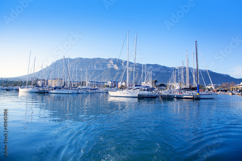 Photo: Alicante Denia marina on blue mediterranean Alicante Denia marina on blue mediterranean