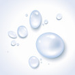 Vector illustration of a water drop on a light background
