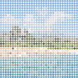 Vektor: Vector stylized landscape mosaic Vector stylized landscape mosaic