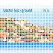 Vektor: Vector stylized landscape mosaic Vector stylized landscape mosaic