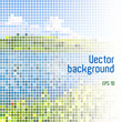 Vektor: Vector stylized landscape mosaic Vector stylized landscape mosaic