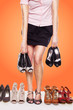 Woman with a passion for shoes