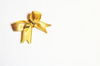 The golden bowl on white background