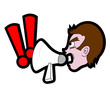 Megaphone alarm face