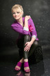 portrait of young Slavonic beautiful stylish girl in pink