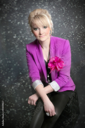 Photo: Closeup portrait of young slavonic stylish girl with blond hair Closeup portrait of young slavonic stylish girl with blond hair