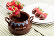 Strawberries with melted Chocolate Strawberries with melted Chocolate