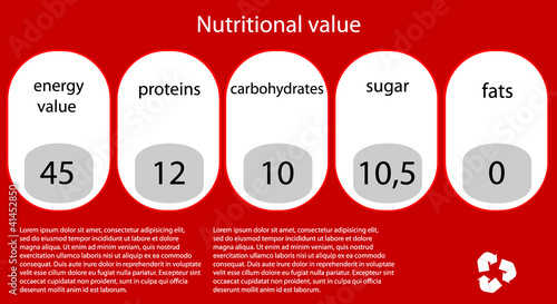 Vector: Vector nutritional value. Eps10 illustration Vector nutritional value. Eps10 illustration