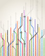 Abstract color metro scheme background