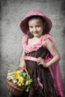 Little girl with flowers