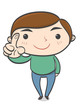 Illustration: Cute boy pointing Cute boy pointing