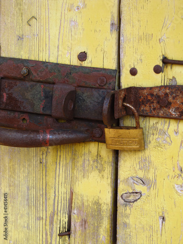 Photo: old rusty padlock old rusty padlock
