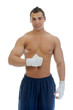 portrait of athletic boxer portrait of athletic boxer