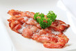 canvas print picture - Fried bacon strips