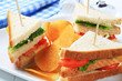 Vegetable Sandwiches and crisps
