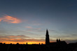 silhouette of freiburg in sunset silhouette of freiburg in sunset
