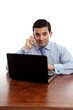 Businessman taking a phone call Businessman taking a phone call