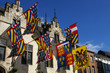 Drapeaux héraldiques à Termonde. Drapeaux héraldiques à Termonde.