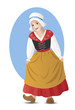 French girl in national costume