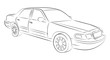 Drawing of sedan