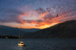 Colorful sunset on Lake