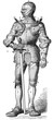 Knight in armor since Maximilian I. Front view.