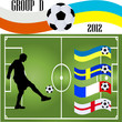 soccer player and flag 2012 - vector