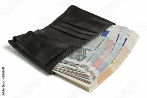 Photo: many banknotes in wallet many banknotes in wallet