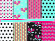 abstract floral vector set of scrapbook paper