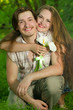 Happy Young Couple having fun Outdoor