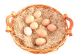 Eggs in wicker basket