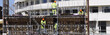 building workers, panoramic perspective