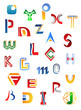 Set of alphabet symbols and letters