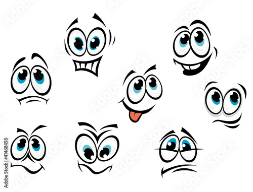 Vector: Comics cartoon faces Comics cartoon faces
